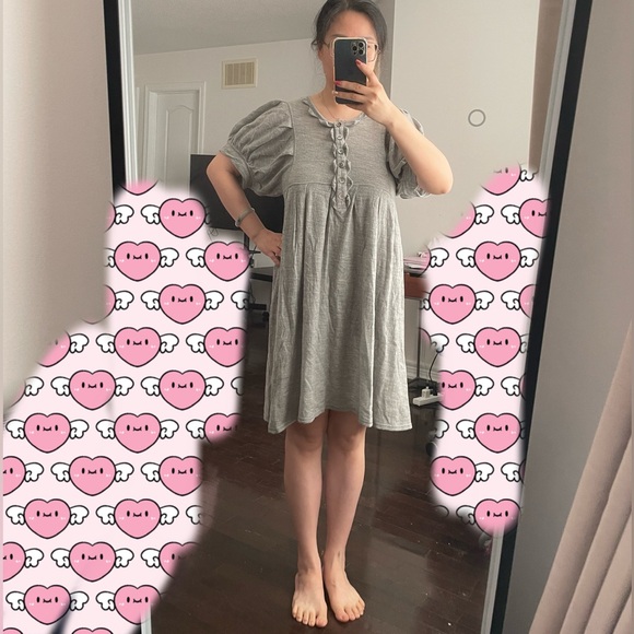 Tsumori Chisato Gray Puff Sleeve Dress - Picture 4 of 4